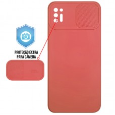 Capa para Motorola Moto G9 Plus - Emborrachada Cam Protector Coral